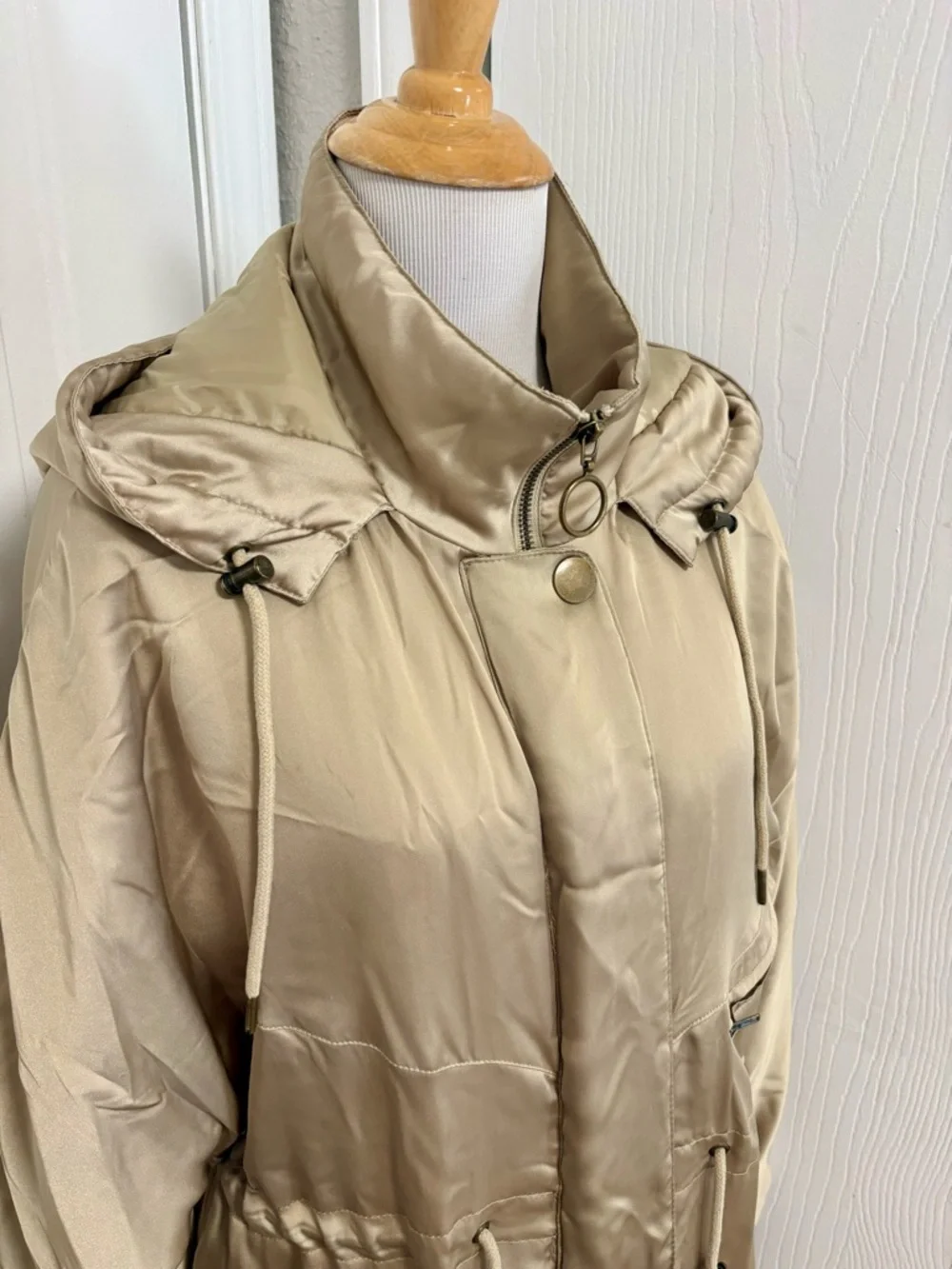 Urban Outfitters Mirabelle Satin Parka
